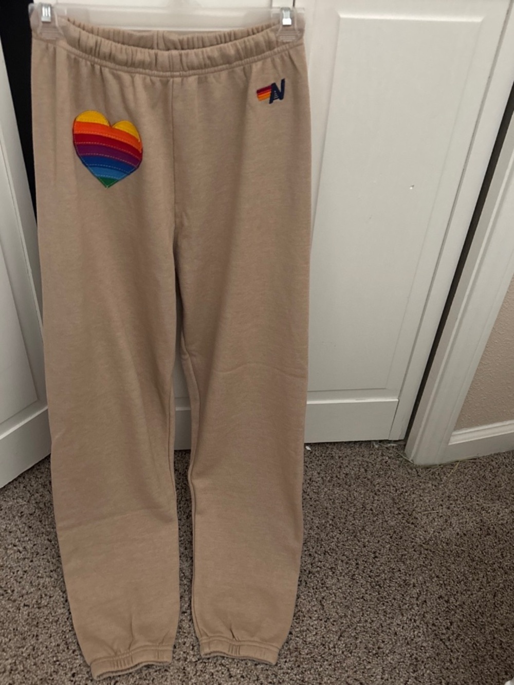 Aviator nation, heart stitch, sweatpants, new size small